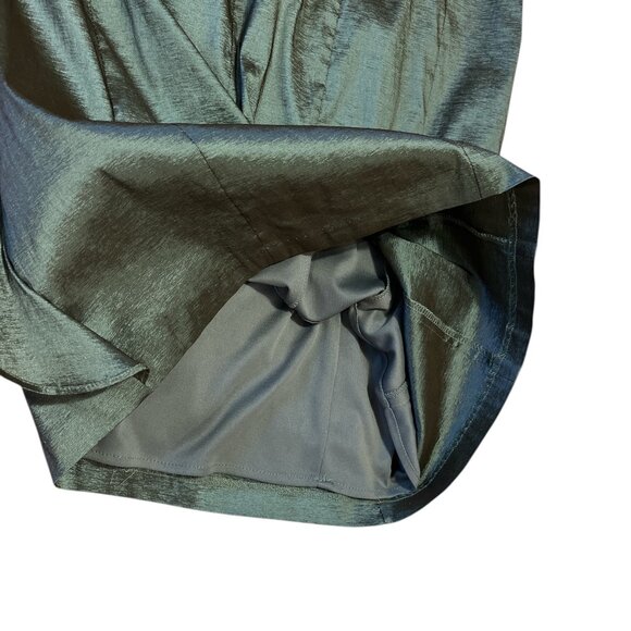 R&M RICHARDS Dress One Shoulder Gems Shimmer Fabric Size 8 Green - Picture 5 of 13